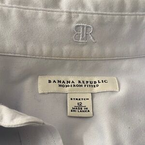 Banana Republic Stretch Non-Iron Shirt in Light Blue